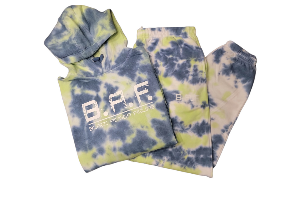 Blue Green Tie Dye Sweat Suit B.A.F. Brand