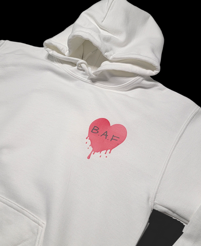 Bleeding Heart White Hoodie